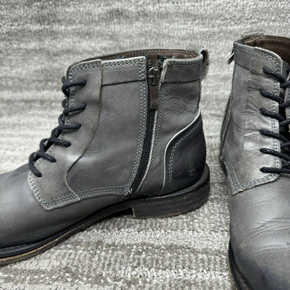 Bed Stu Gray Leather Boots - Picture 5 of 9